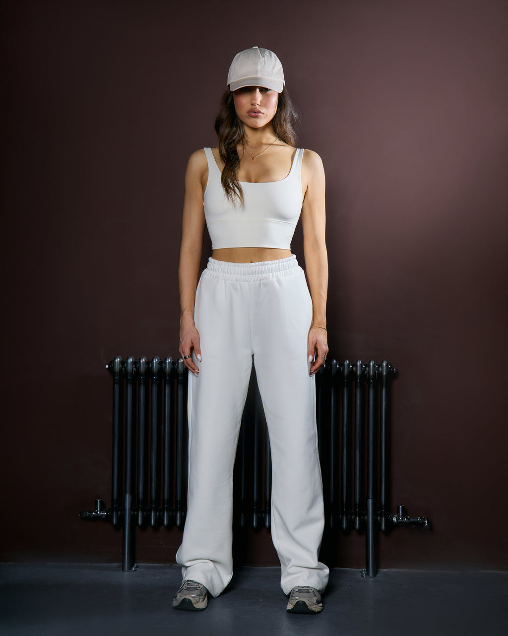 THE CORE WIDE LEG JOGGER - CREAM