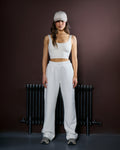 THE CORE WIDE LEG JOGGER - CREAM