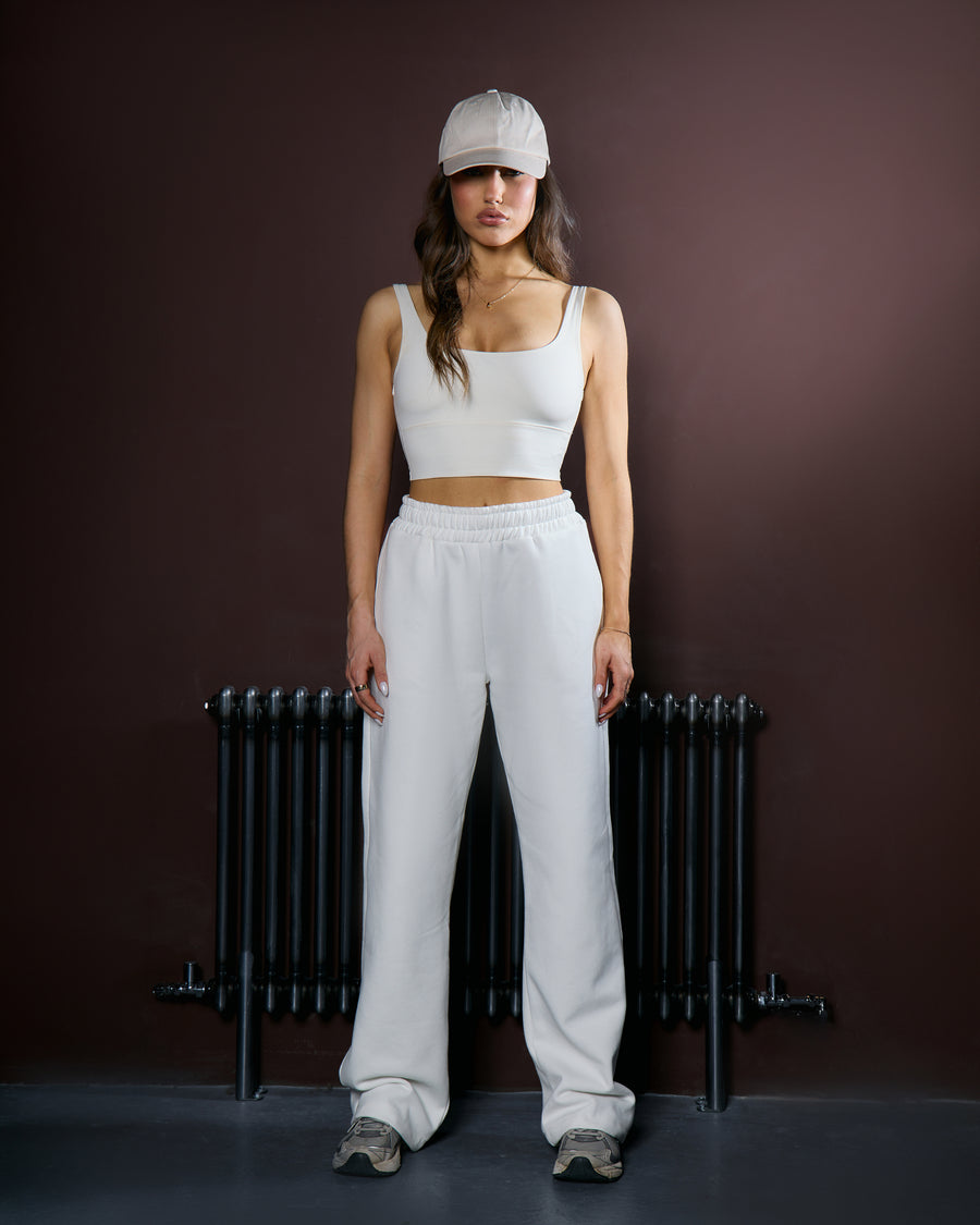 THE CORE WIDE LEG JOGGER - CREAM