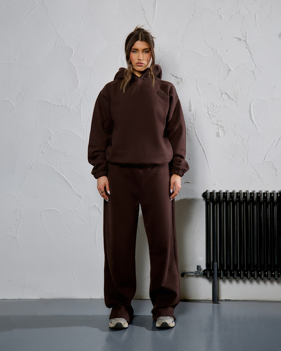 THE CORE OVERSIZED HOODIE - ESPRESSO