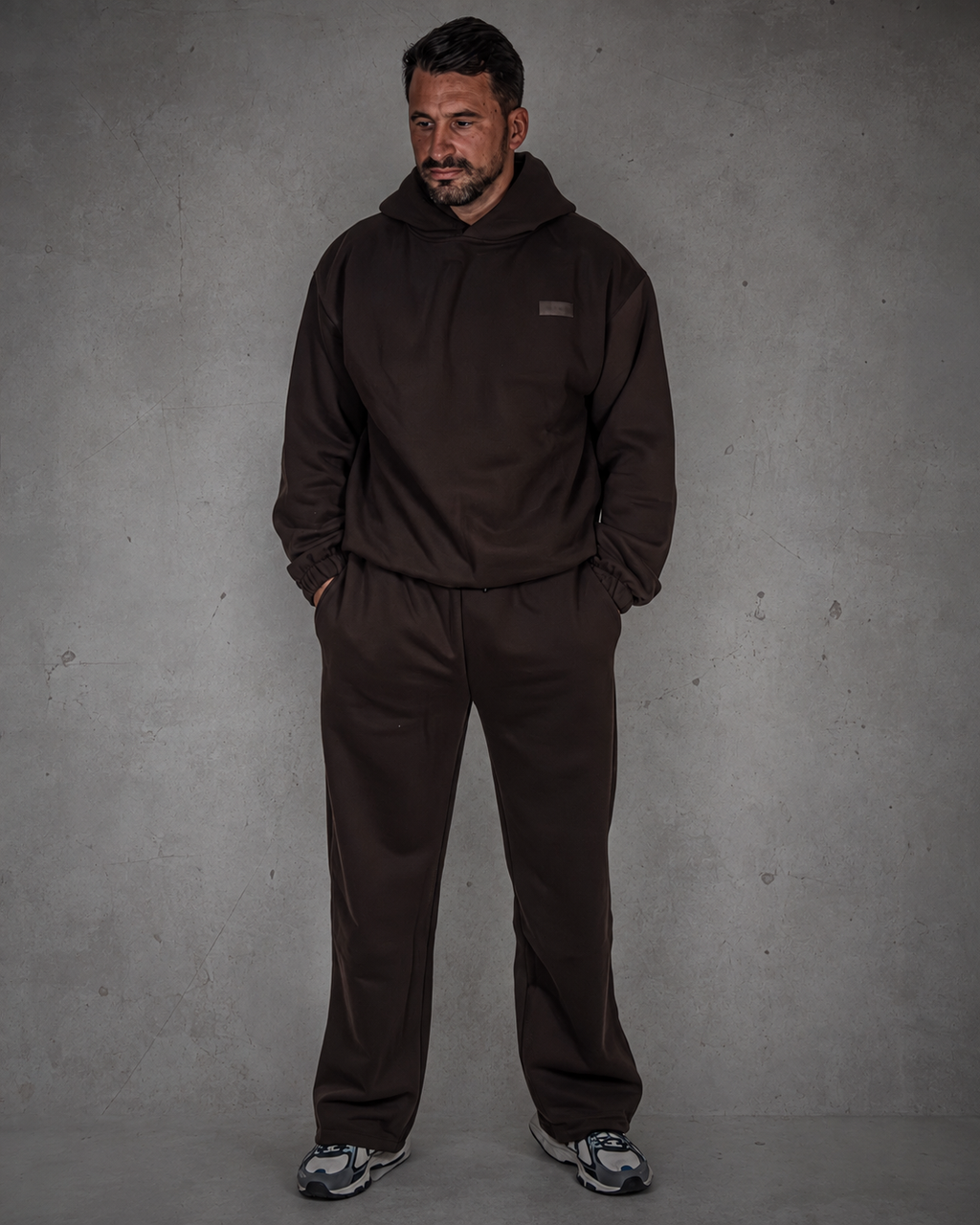 THE CORE OVERSIZED HOODIE - ESPRESSO