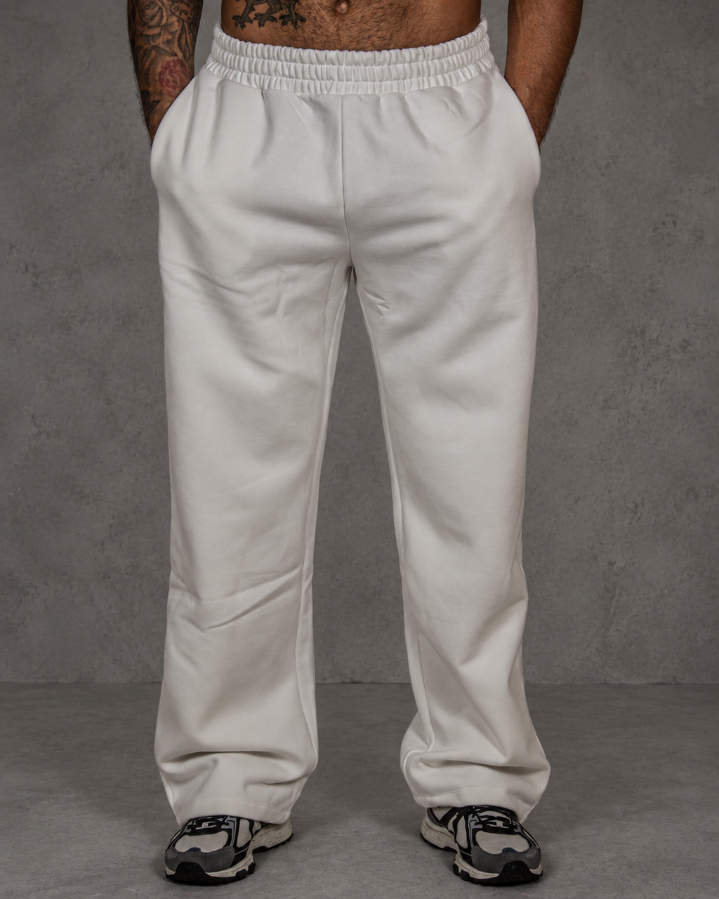THE CORE WIDE LEG JOGGER - CREAM