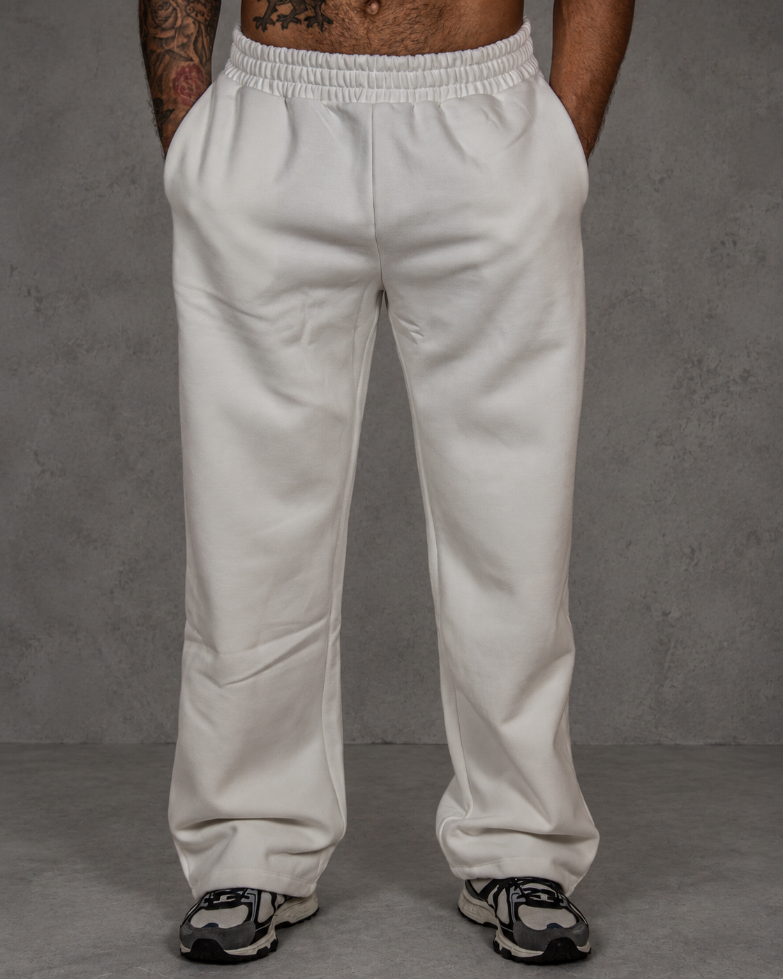 THE CORE WIDE LEG JOGGER - CREAM